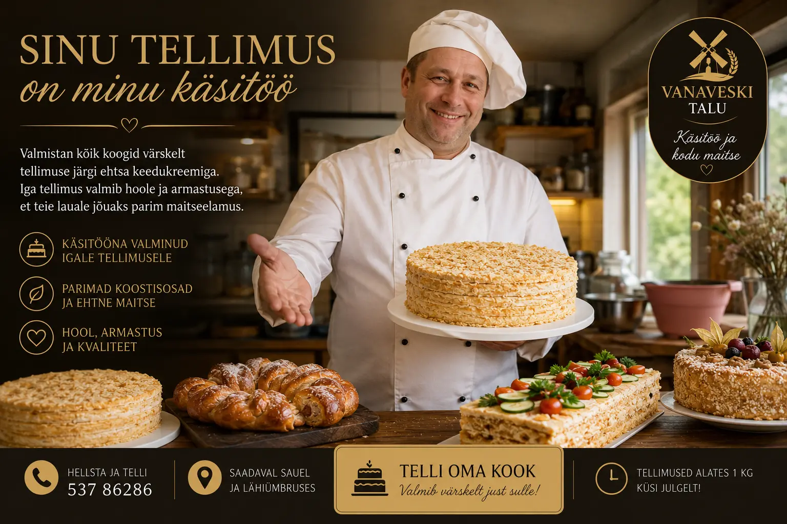 Vanaveski talu tellimise tutvustus koos Jaani ja käsitöötoodetega